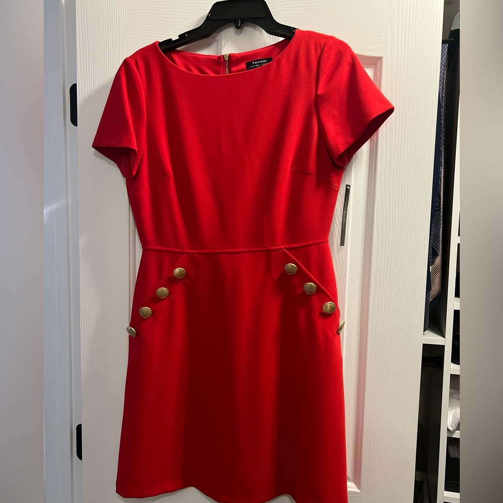Tahari red dress 6P